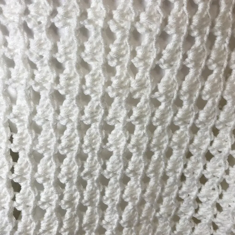 Handmade white crocheted